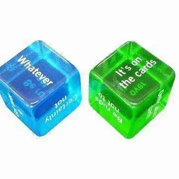 Dices with Customized Words Can be Printed on 6 Faces, Customized Logos are Welcome