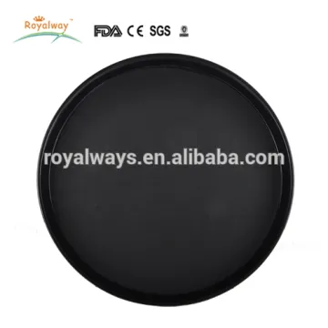 Pretty hot selling cheap round plastic non-slip serving tray