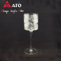 Ato Flower Pattern Candlestick Glass Candle Holder