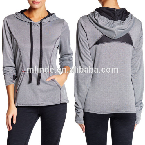 OEM Active Women Fashion Long Sleeve Hoodies Fitted Sweatshirts Wholesale Custom Made in China