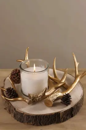 Polyresin Antler Decoration Gold Finish