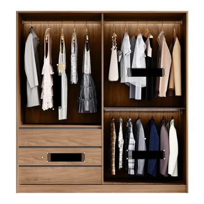 Modern Bedroom Luxury Solid Wood Wardrobe Closet Organizer for Home & Hotel