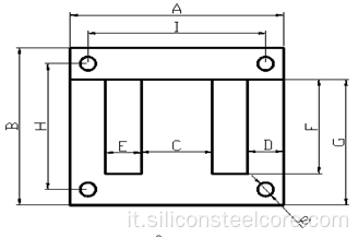 Laminazione del trasformatore/Core di laminazione EI EI180/INDUSTRO SCHEDA MAGNETICA UTILIZZATO 0,50 mm Telefera di metallo nero