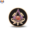 Pin de emblema de logotipo de figura de metal personalizado