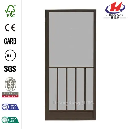 White Solid Vinyl 5-Bar Screen Door