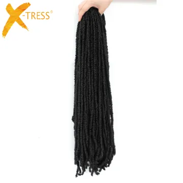 X-TRESS 4Pcs/Pack Afro Pre Stretched Synthetic Braiding Hair Bundle For Women Daily Heat Resistant Crochet Braids Hair Supplier