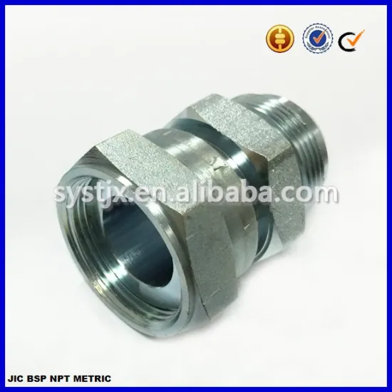 Carbon steel JIC male ORFS female hydraulic fitting