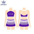 Fanamiana Rhinestones Cheerleading misy zipo tulle