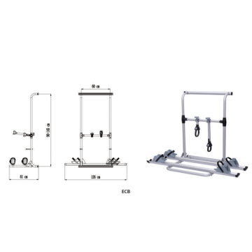 Wholesale RV-ECB RV Bicycle Car Rack Aluminum Alloy Motorhome Bike Rack with E-bike Caravan Rack