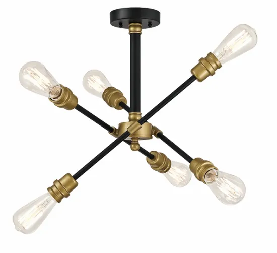 Modern Steel 6-Light Dining Room Pendant Lights