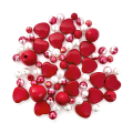 Assorted red acrylic christmas plastic beads ornaments