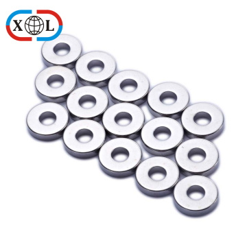 Axiaal gemagnetiseerd nickle gecoate neodymium magnet ring ndfeb