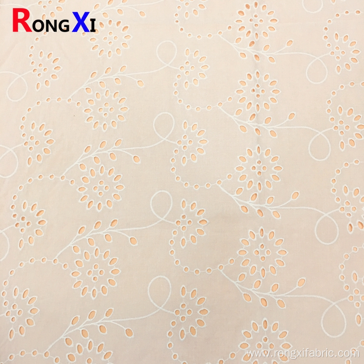 Lace Fabric Wholesale Cotton Embroidery Eyelet Cotton Fabric