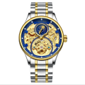 Zwitserse Tevise T820A explosie type waterdichte holle mechanische horloge maanfase tourbillon casual herenhorloge