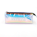 Custom colorful semitransparent laser plastic pencil case