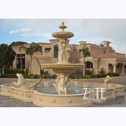 garden landscape decorative drinking marble fountains