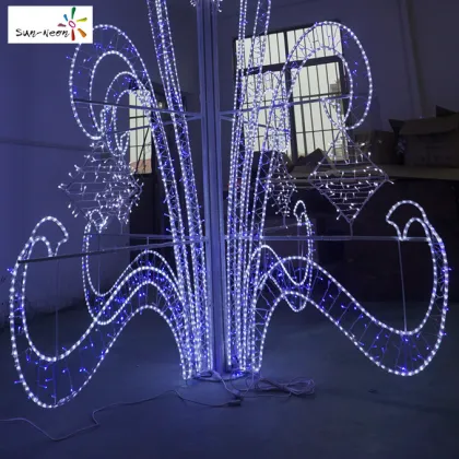 Beautiful purple led christmas motif light christmas rope led motif light