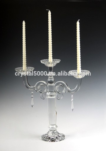 wholesale glass crystal candle holder for decoration