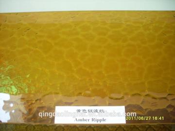 3mm,4mm,5mm,6mm Amber ripple pattern glass Price with CE