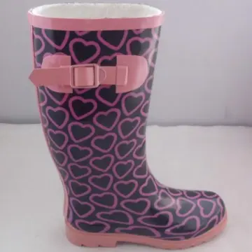 Ladies Natural Rubber Rainboots with Strap