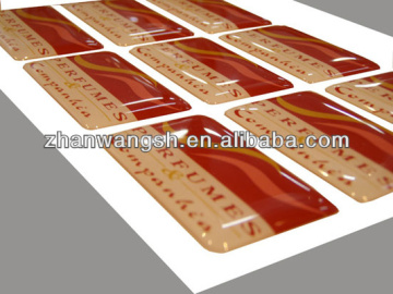 Customized domed labels,domed resin labels