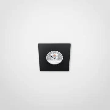 12W Waterproof IP65 Black Square Recessed LED Downlight