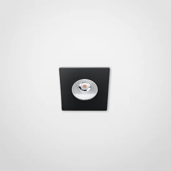 12W Waterproof IP65 Black Square Recessed LED Downlight