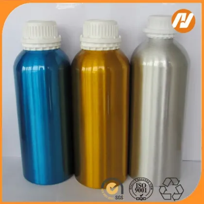 Supply empty cheap golden 500ml fragrance essential aluminium bottle
