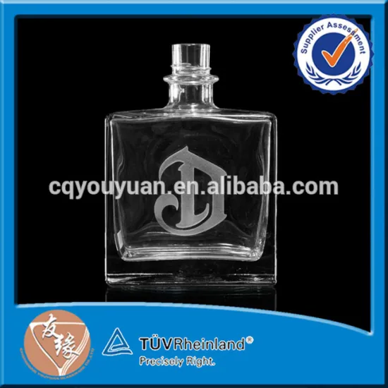 Square Glass Vodka Bottle Ice Wine Bottles 750ML Custom Spirit Bottles