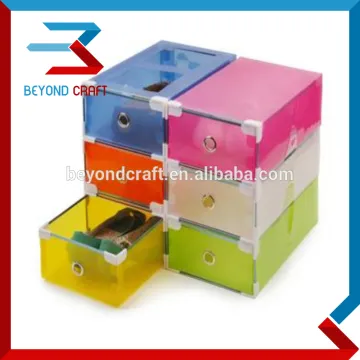 Home packaging box clear lady PP shoe box with frame