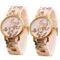 New Designer School Girls Flower Silicone Watches