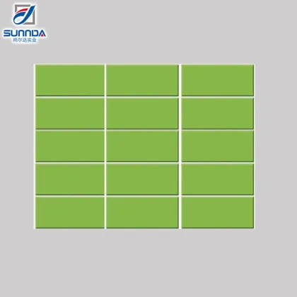 75x150mm unique color apple green ceramic wall subway tiles made in China