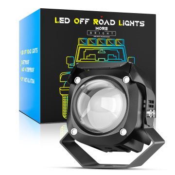 Geel en wit dual color -rijlicht voor motorfiets