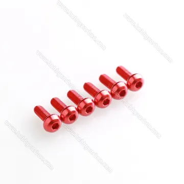 M4 anodized button head 7075 aluminum screw