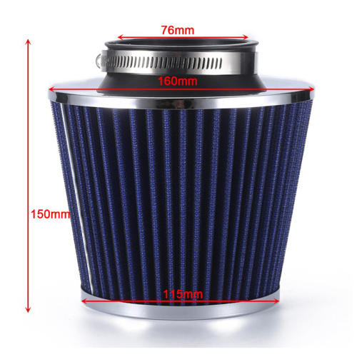 Universal 76mm round closed-Top cool air filter cleaner