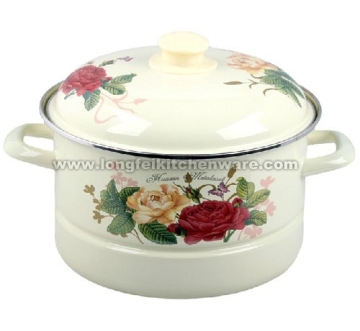 24cm Enamel Steamer/Steamer Pot/Enamel Pot/Enamel Cookware/Steamer