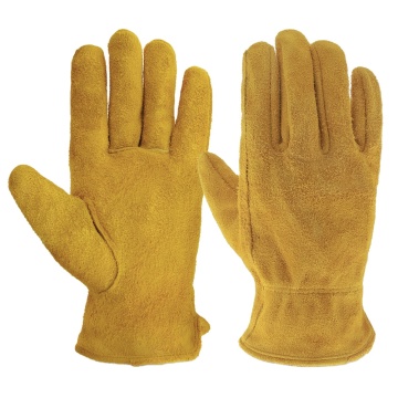 OZERO Leather Gardening Work Gloves - Breathable Mesh Lined Cowhide Garden Gloves for Men and Women