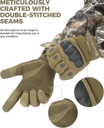Custom Climbing Hunting Outdoor Hard Knuckle Tactical Gloves