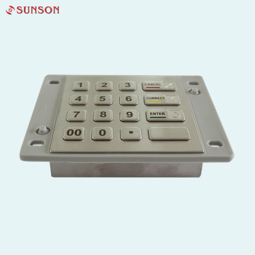 IP65 သံမဏိစာဝှက်စနစ် Keypad Pin Pad ကိရိယာ