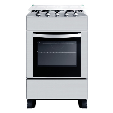 Komersial Stainless Steel 4-Burner Gas Stove dengan Oven