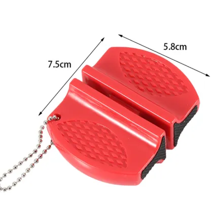 Compact Butterfly Knife Sharpener and Key-chain Tool