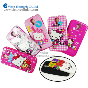 Mobile phone accessories factory in China cute animal design water decal silicone combo case for Samsung Galaxy S4 i9500