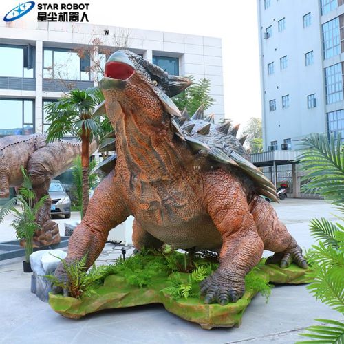 Anquilosaurio animatrónico realista para Dinosaur Park