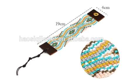 Japanese rice bead seed bead bracelet macrame tassel bracelet