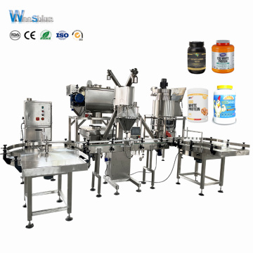 Automatic Protein Powder Jar Filling and Sealing Machine