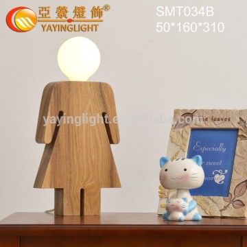 Christmas decorative wooden table lamp,child lamps,Couples Wooden Table Lamp