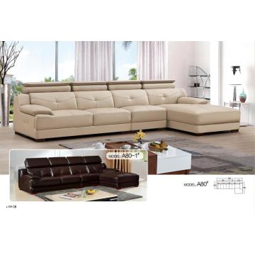 Modern Leather Sofa In Living Room