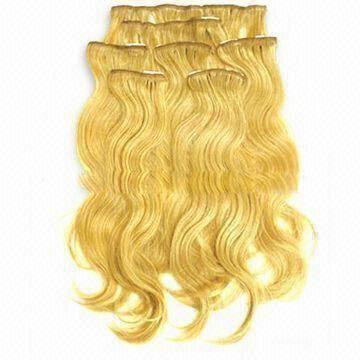 Clip-in Hair/Hair Extensions, Made of 100% Remy Hair, Various Styles and Sizes are Available