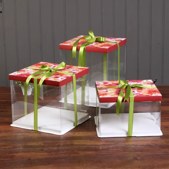 Plastic cake box design