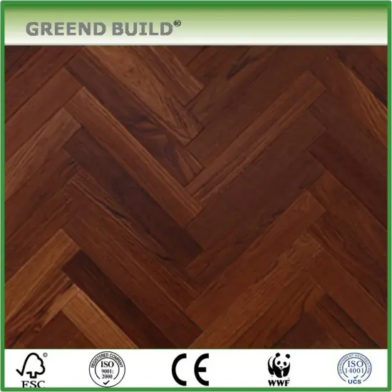 Pure natural Burma gorgeous teak herringbone parquet flooring